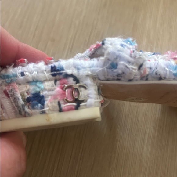 tweed sling back flats 37 - Picture 5 of 6